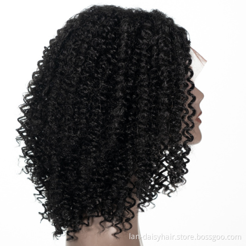 Mongolian Hair Lace Frontal Wigs 13x4  Pre Plucked Bleached Knots Wigs 150 HD Remy Hair Closure Curly Wig